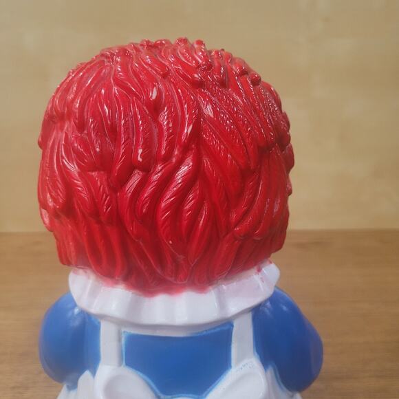 My Toy Co Vintage 1972 RAGGEDY ANN Coin Bank Bobbs Merrill w/Plug Doll Child Toy - Picture 10 of 16